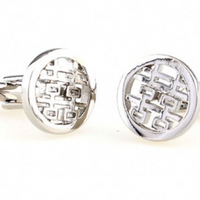 James Adelin Silver Happiness Symbol Cuff Links