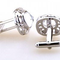 James Adelin Silver Glitzy Cuff Links