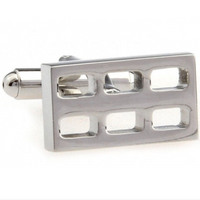 James Adelin Silver Hollow Rectangle Cuff Links