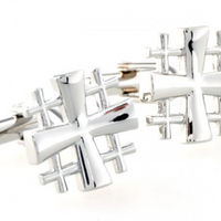 James Adelin Silver Multi Cross Cuff Links