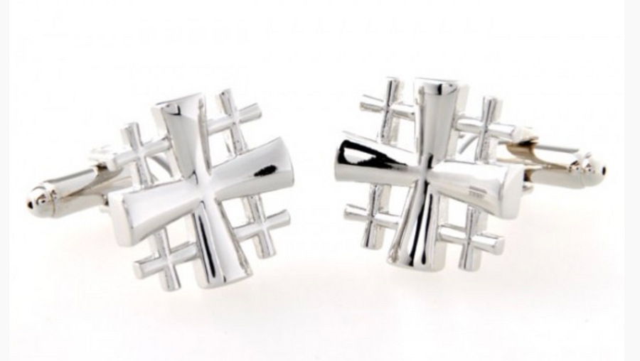 James Adelin Silver Multi Cross Cuff Links