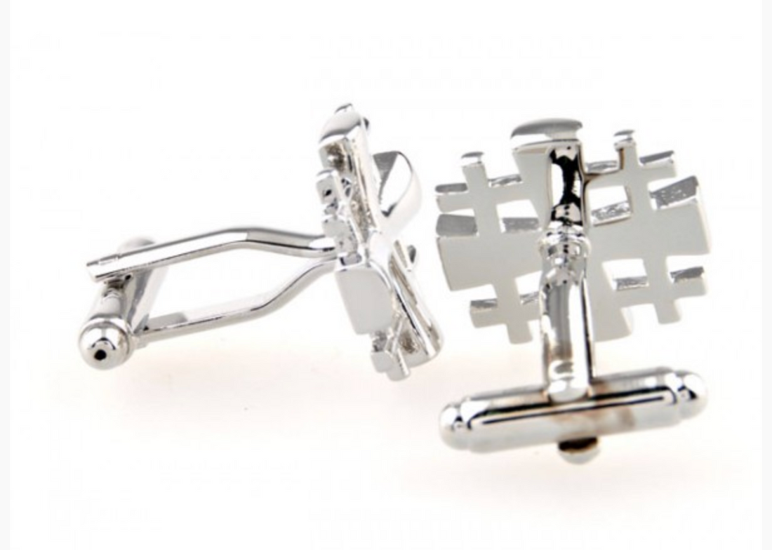 James Adelin Silver Multi Cross Cuff Links