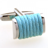 James Adelin Silver Turquoise Knot Cuff Links