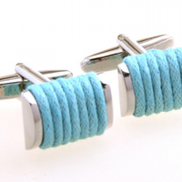 James Adelin Silver Turquoise Knot Cuff Links