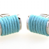 James Adelin Silver Turquoise Knot Cuff Links