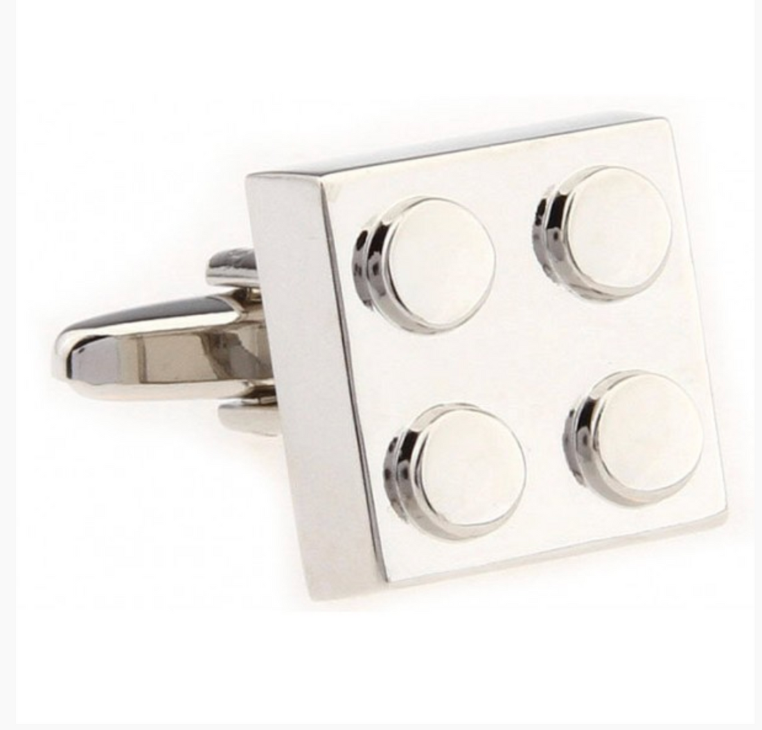 James Adelin Silver Square Spot Cuff Links