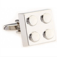 James Adelin Silver Square Spot Cuff Links