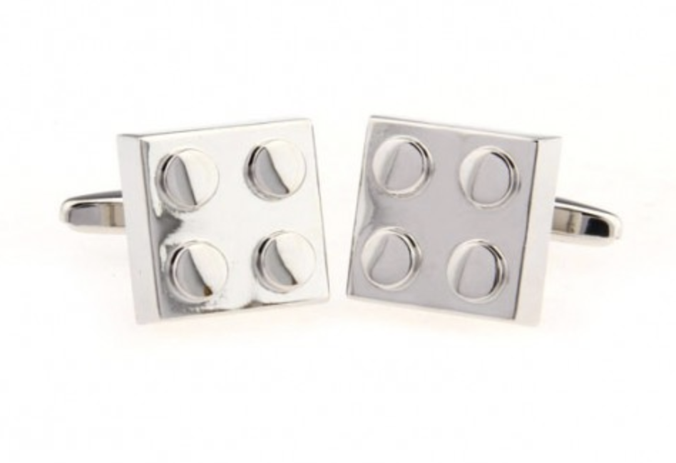 James Adelin Silver Square Spot Cuff Links