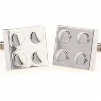 James Adelin Silver Square Spot Cuff Links