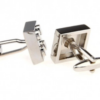 James Adelin Silver Square Spot Cuff Links