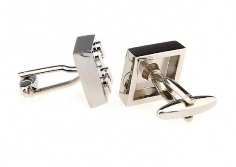 James Adelin Silver Square Spot Cuff Links