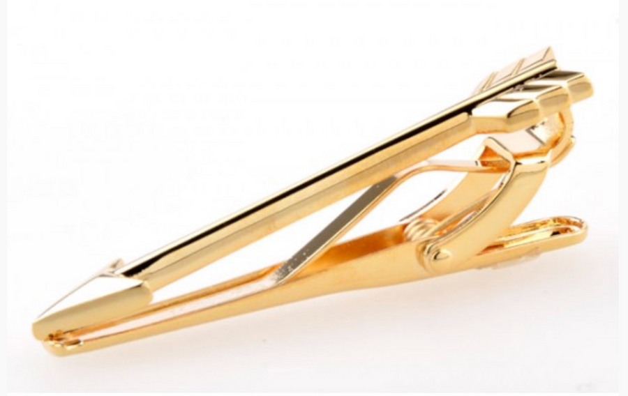 James Adelin arrow mens tie clip in gold