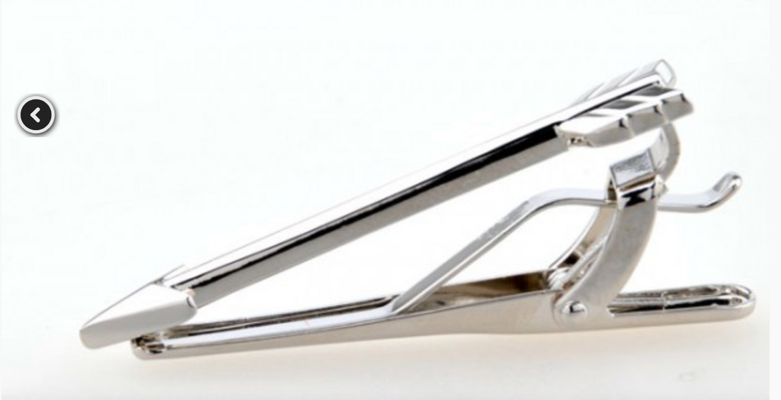 silver arrow design mens tie clip