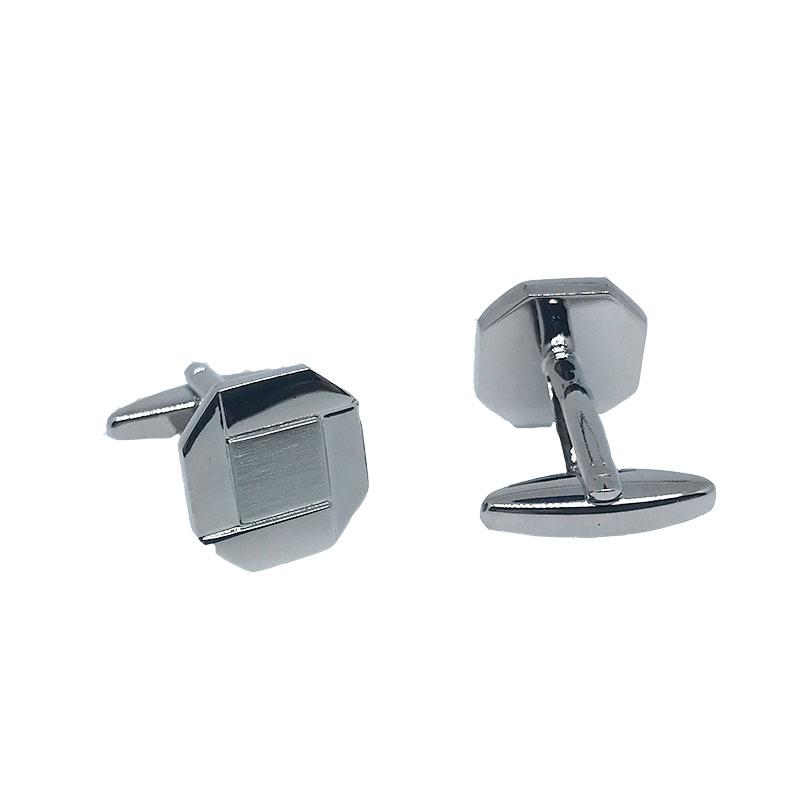 James Adelin Silver Square Octagon Cuff Links