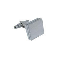 James Adelin Silver Square Matt Plain Cuff Links