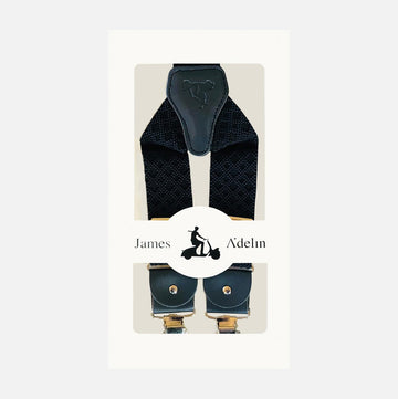 James Adelin Mens Suspenders in Navy Argyle