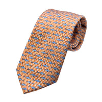 James Adelin Mens Luxury Microfibre Neck Tie in Textured Weave Shark Motif Design
