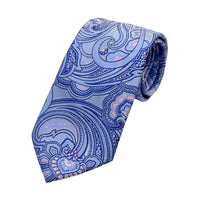 James Adelin Mens Luxury Microfibre Neck Tie in Satin Paisley Weave Design