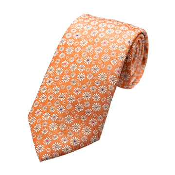 James Adelin Mens Luxury Microfibre Neck Tie in Textured Floral Weave Design
