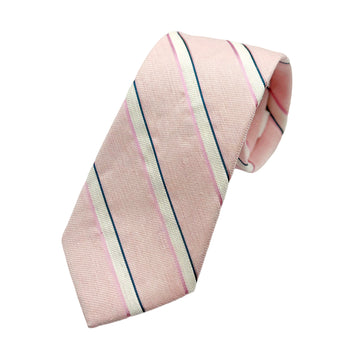 James Adelin Mens Luxury Silk/Linen Blend Neck Tie in Textured Slub Striped Weave Design
