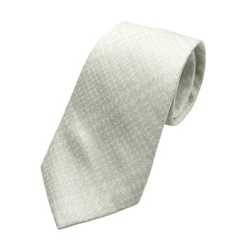 James Adelin Mens Luxury Silk/Linen Blend Neck Tie in Textured Slub Weave Check Design
