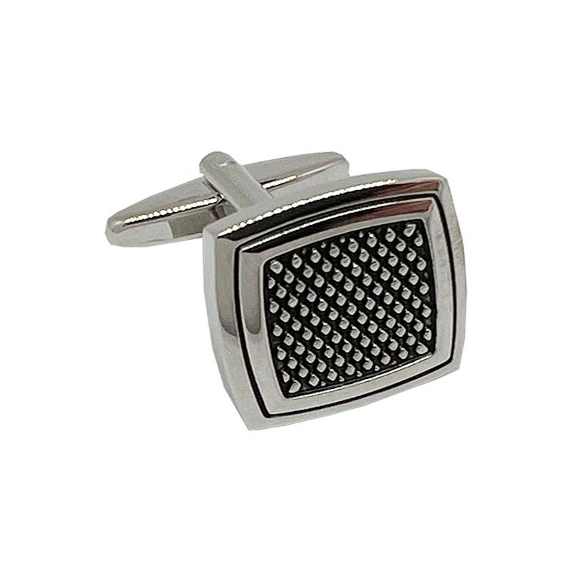 James Adelin Silver Square Grated Cuff Links
