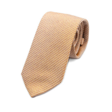 JACQUES MONCLEEF Italian Subtle Textured Silk Neck Tie in Soft Orange