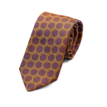 JACQUES MONCLEEF Mens Italian Silk Neck Tie in Spotted Tan