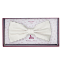 James Adelin Luxury Satin Weave Bow Tie in Off White