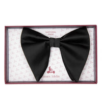 James Adelin Luxury Satin Weave Butterfly Bow Tie in Black