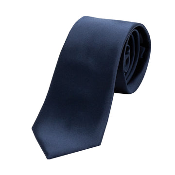 James Adelin Luxury Satin Weave Neck Tie in Navy