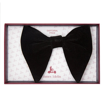 JAVELVETBB James Adelin Luxury Velvet Butterfly Bow Tie in Black