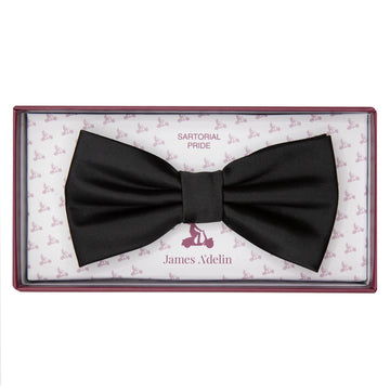 James Adelin Luxury Satin Weave Bow Tie in Black