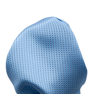 James Adelin Luxury Pin Dot Textured Weave Pocket Square in Blue