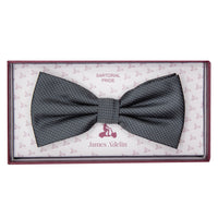 JAPINDOTB James Adelin Luxury Pin Dot Textured Weave Pre Tied Bow Tie