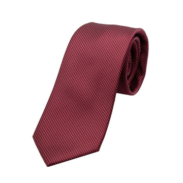 James Adelin Luxury Pin Dot Textured Weave Neck Tie in Burgundy