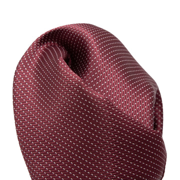 James Adelin Luxury Pin Dot Textured Weave Pocket Square in Burgundy