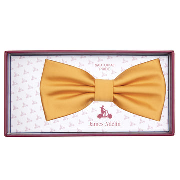 Gold Satin Weave Bow Tie