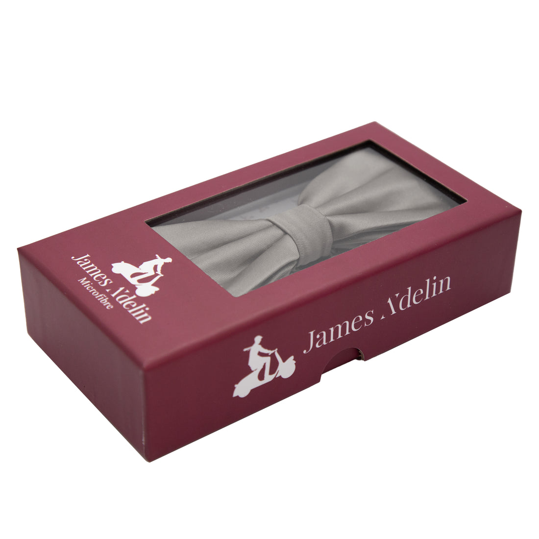 James Adelin Luxury Satin Weave Bow Tie in Mushroom