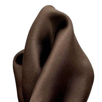 James Adelin Luxury Satin Weave Pocket Square in Dark Brown