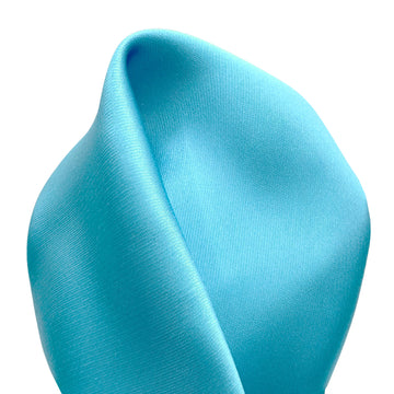 James Adelin Luxury Satin Weave Pocket Square in Turquoise