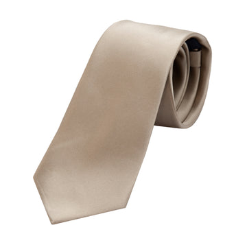 Taupe Satin Neck Tie