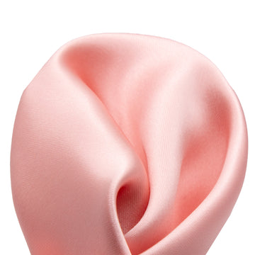 James Adelin Luxury Satin Weave Pocket Square in Soft Pink