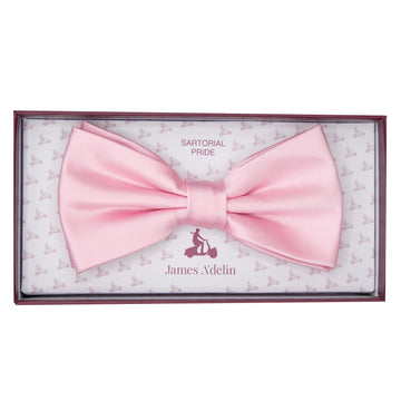 James Adelin Luxury Satin Weave Bow Tie in Pink