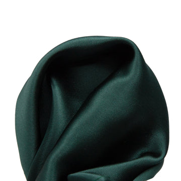 James Adelin Luxury Satin Weave Pocket Square in Dark Green