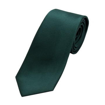 Dark Green Satin Neck Tie