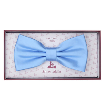 Sky Satin Weave Bow Tie