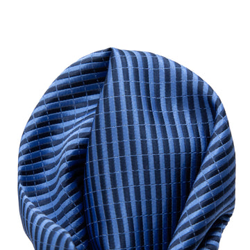 Blue/Navy Twill Textured Weave Pocket Square