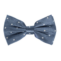 M19546B James Adelin Mens Silk Polka Dot Square Weave Pre Tied Bow Tie