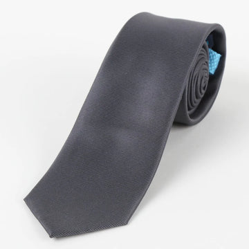 Charcoal Silk Twill Weave Neck Tie